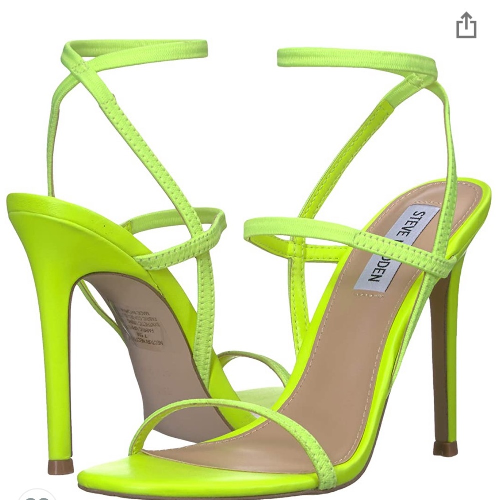 Steve Madden Neon Yellow Strappy Sandals